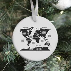 Movie Music The Ohio World Map Ornament Perfect And Unique Gifts For Family On Christmas Holiday