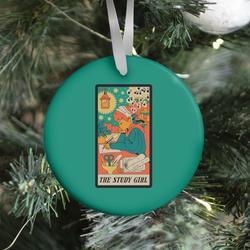The Study Girl Tarot Card Ornament Perfect And Unique Gifts For Family On Christmas Holiday