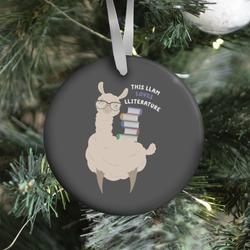 This Llam Loves Lliterature Ornament Perfect And Unique Gifts For Family On Christmas Holiday
