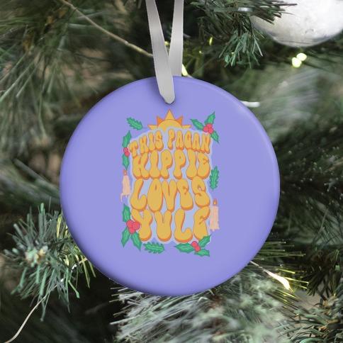 This Pagan Hippie Loves Yule Ornament Perfect And Unique Gifts For Family On Christmas Holiday
