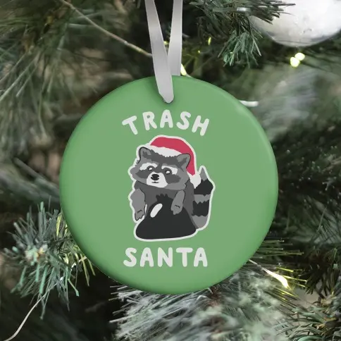 Movie Music Trash Santa Ornament Perfect And Unique Gifts For Family On Christmas Holiday Birthday