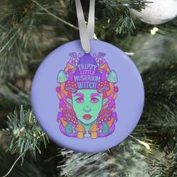 Trippy Little Mushroom Witch Ornament Perfect And Unique Gifts For Family On Christmas Holiday