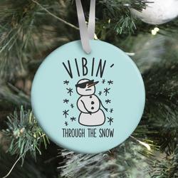 Movie Music Vibin' Through The Snow Ornament Perfect And Unique Gifts For Family On Christmas Holiday