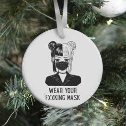Movie Music Wear Your Fxxking Mask Ornament Perfect And Unique Gifts For Family On Christmas Holiday