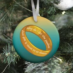Why Do I Get the Feeling that Shit is About to Go Down One Ring Ornament Perfect And Unique Gifts For Family On Christmas