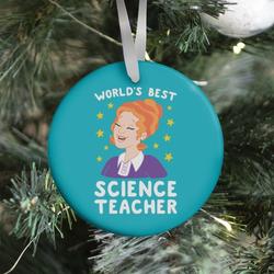 World's Best Science Teacher Ornament Perfect And Unique Gifts For Family On Christmas Holiday