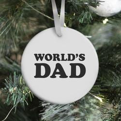 Movie Music WORLD'S DAD Ornament Perfect And Unique Gifts For Family On Christmas Holiday Birthday