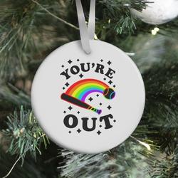 You're Out (Gay Baseball Pride) Ornament Perfect And Unique Gifts For Family On Christmas Holiday
