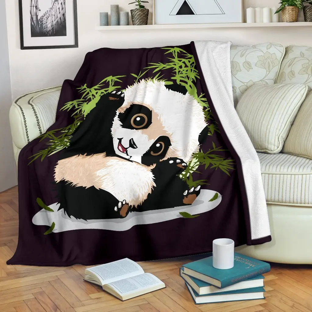 Animal Panda Premium Fleece Sherpa Blanket Perfect And Unique Gifts For Family On Christmas Holiday