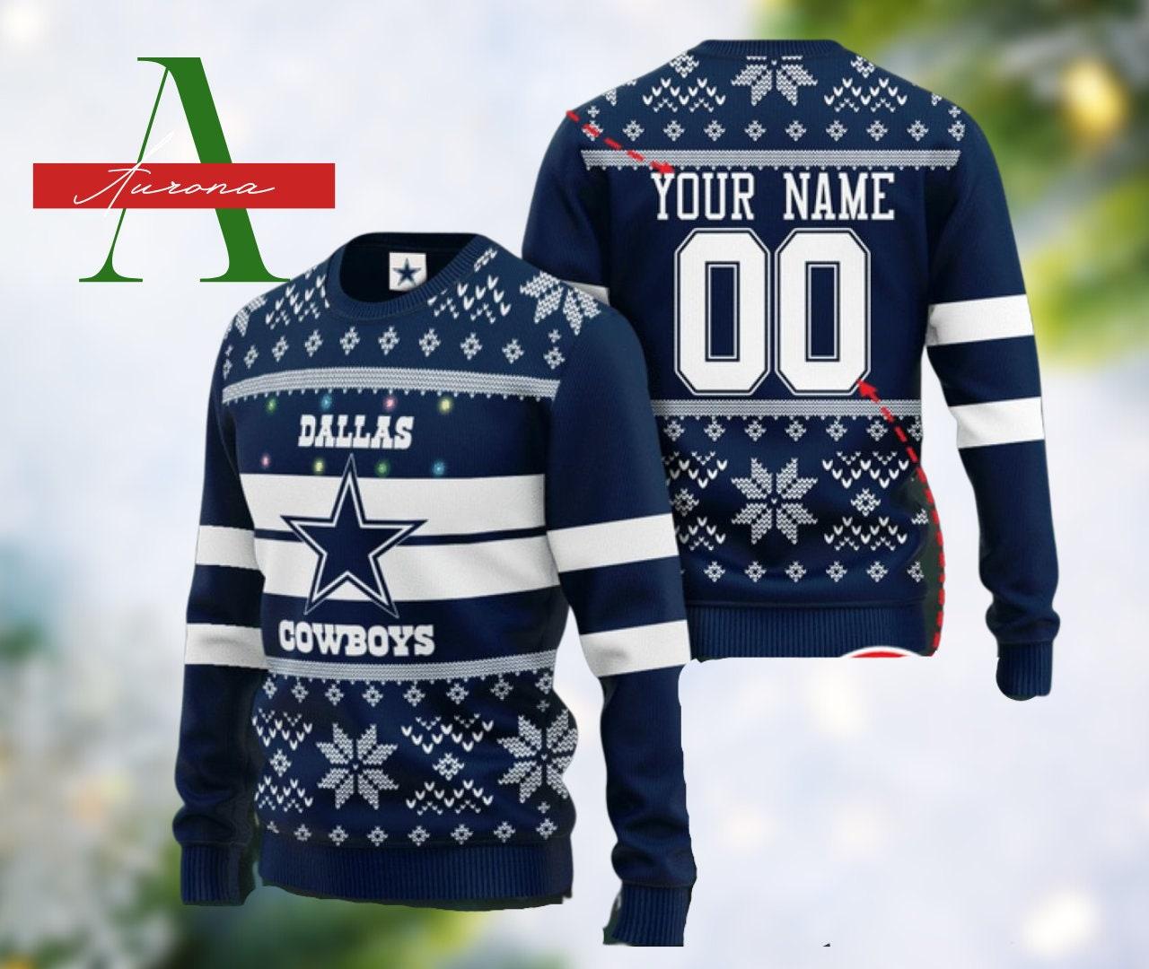 Personalised NFL Dallas Cowboys Christmas Sweater Gift Perfect And Unique Gifts For Adults Kids On Christmas