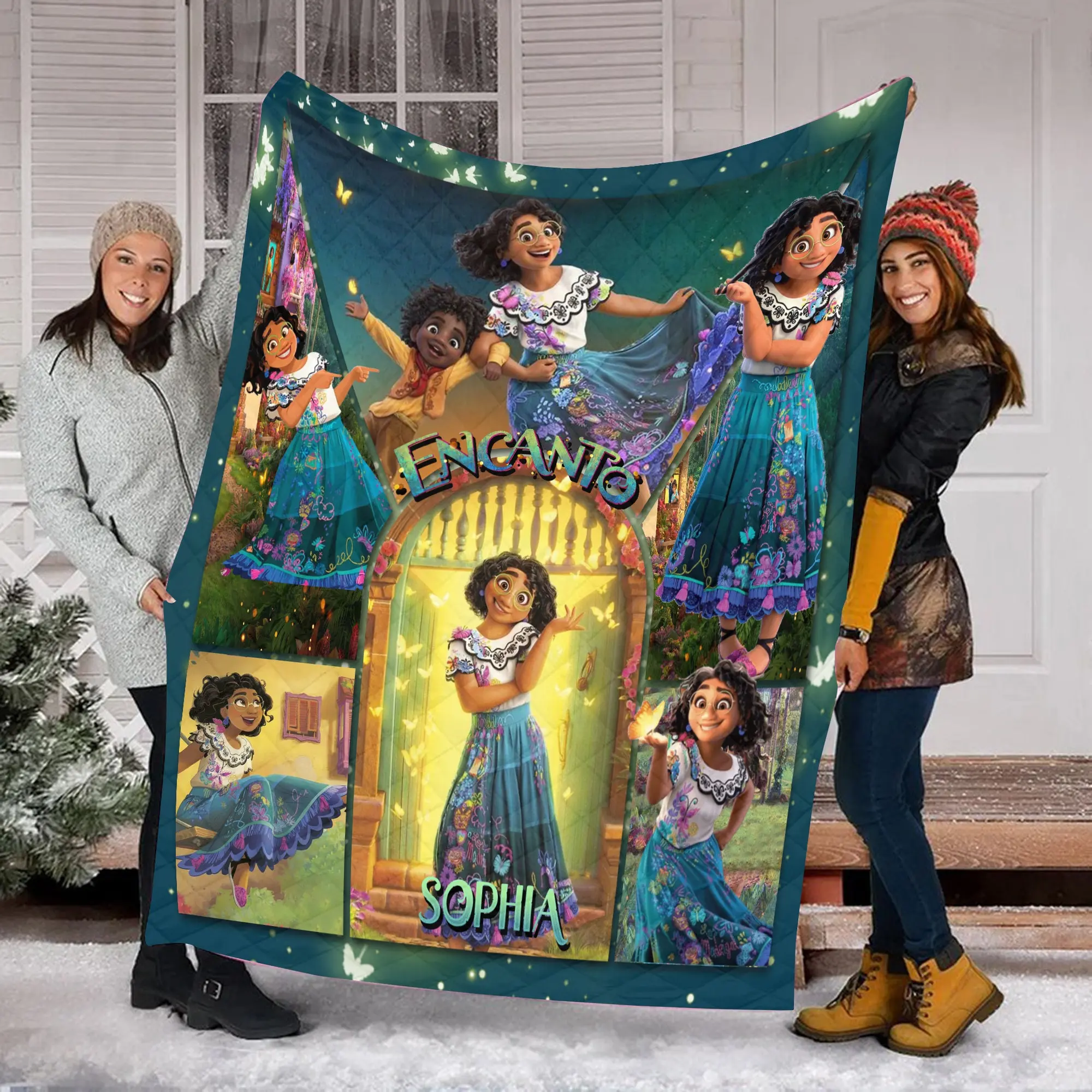 Music Personalized Disney Encanto Birthday Kids Quilt Fleece Sherpa Blanket Perfect Gifts For Family On Christmas