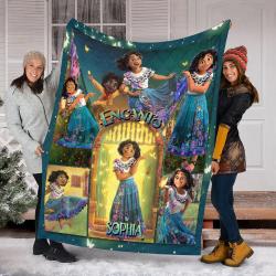 Music Personalized Disney Encanto Birthday Kids Quilt Fleece Sherpa Blanket Perfect Gifts For Family On Christmas