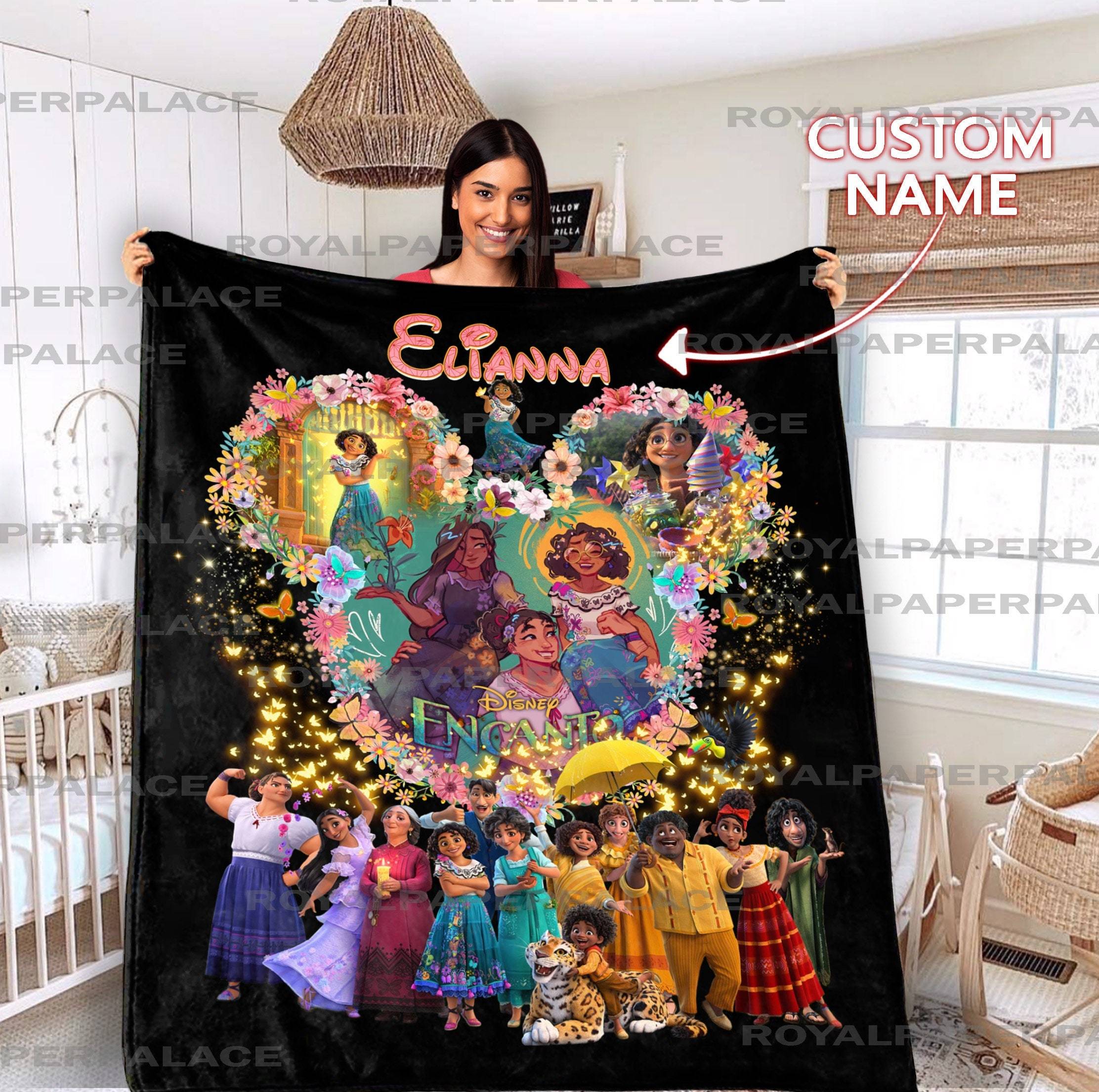 Movie Personalized Disney Encanto Movie Birthday Fleece Sherpa Blanket Perfect Gifts For Family On Christmas