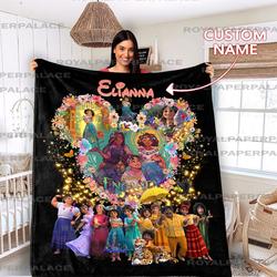 Movie Personalized Disney Encanto Movie Birthday Fleece Sherpa Blanket Perfect Gifts For Family On Christmas