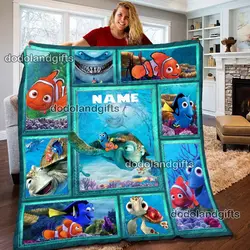 Anime Personalized Disney Finding Nemo Sherpa Fleece Sherpa Blanket Gift For Kids Perfect Gifts For Family On Christmas