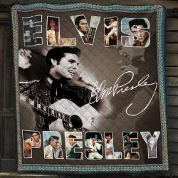 Music Personalized Elvis Presley King Of Rock and Roll Fan Fleece Sherpa Blanket Perfect Gifts For Family On Christmas