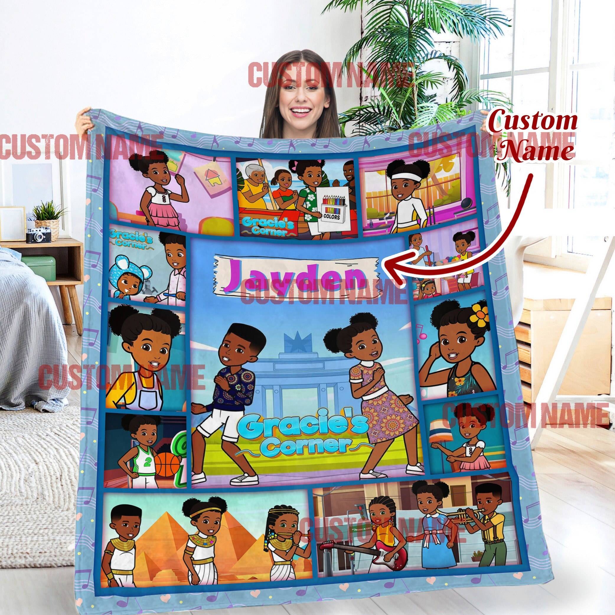 Movie Personalized Gracies Corner Halloween Fleece Sherpa Blanket Perfect Gifts For Family On Christmas