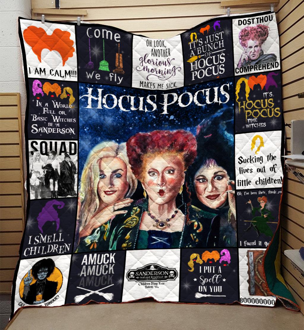 Movie Personalized Hocus Pocus Funny Witches Horror Movie Watching Fleece Sherpa Blanket Perfect Gifts For Family On Christmas