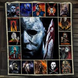 Movie Personalized Name Michael Myers Quilt Fleece Sherpa Blanket Perfect Gifts For Family On Christmas