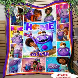 Movie Personalized Oh Home Movie Fans Quilt Fleece Sherpa Blanket Perfect Gifts For Family On Christmas