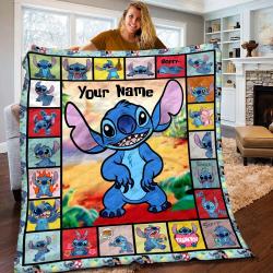 Movie Personalized Ohana Means Family Lilo And Stitch Fans Fleece Sherpa Blanket Quilt Perfect Gifts For Family On Christmas