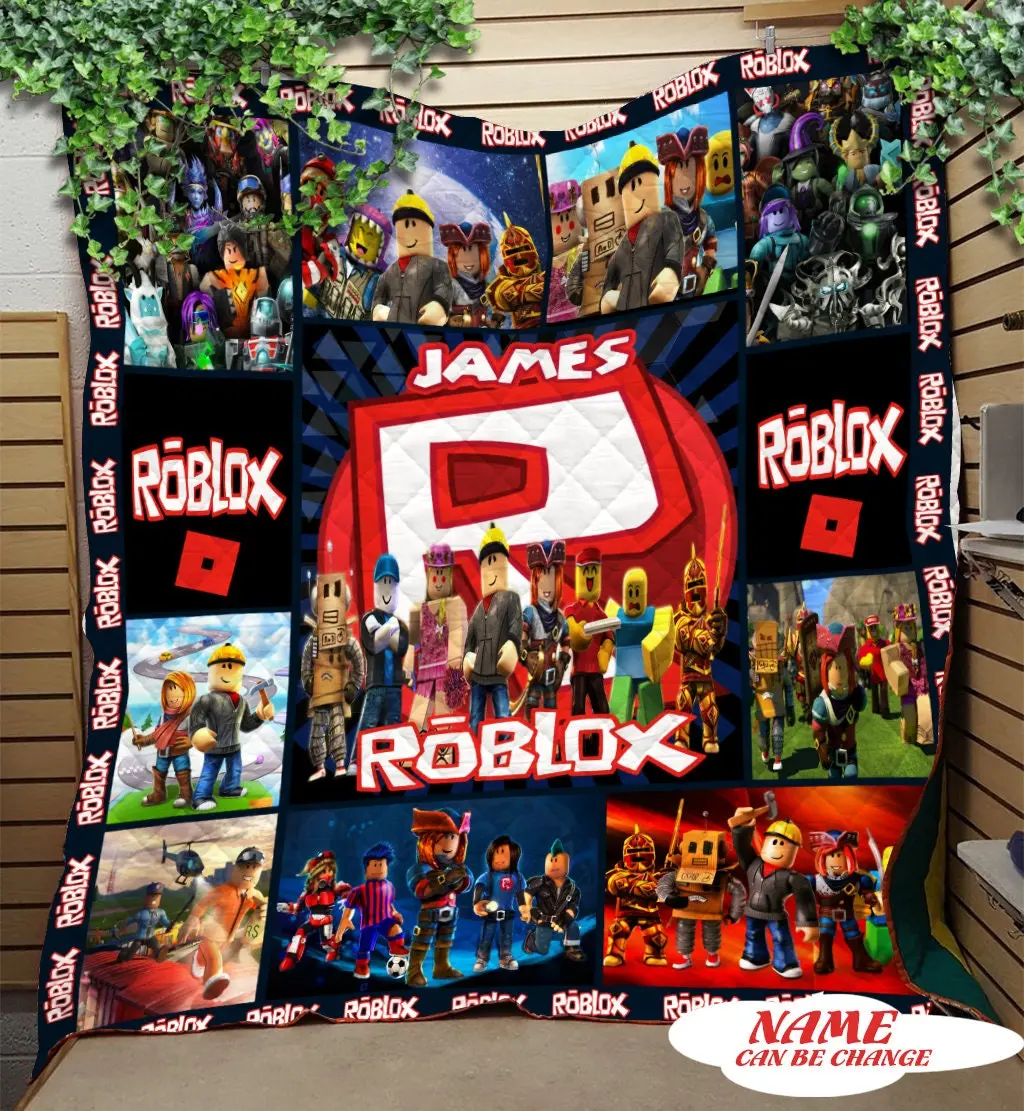 Movie Personalized Roblox Birthday Fleece Sherpa Blanket Perfect And Unique Gifts For Family On Christmas