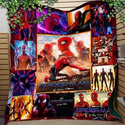 Movie Personalized Spider Man 3D No Way Home Quilt Fleece Sherpa Blanket Perfect Gifts For Family On Christmas