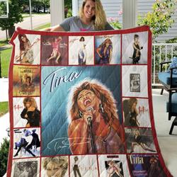 Music Personalized Tina Turner Albums Quilt Fleece Sherpa Blanket Perfect Gifts For Family On Christmas