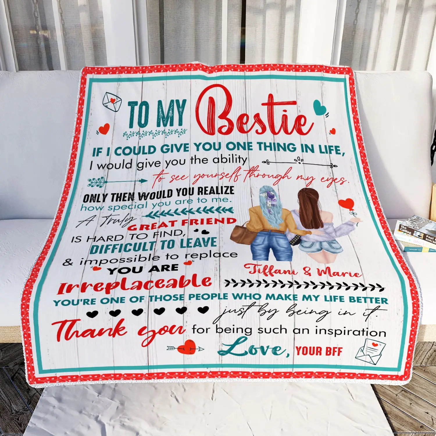Movie Personalized To My Bestie Friendship Best Friend Quilt Fleece Sherpa Blanket Perfect Gifts For Family On Christmas