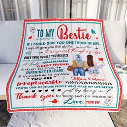 Movie Personalized To My Bestie Friendship Best Friend Quilt Fleece Sherpa Blanket Perfect Gifts For Family On Christmas