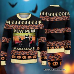 Pew Madafakas Vintage Funny Cat Shirt Perfect And Unique Gifts For Adults Kids On Christmas