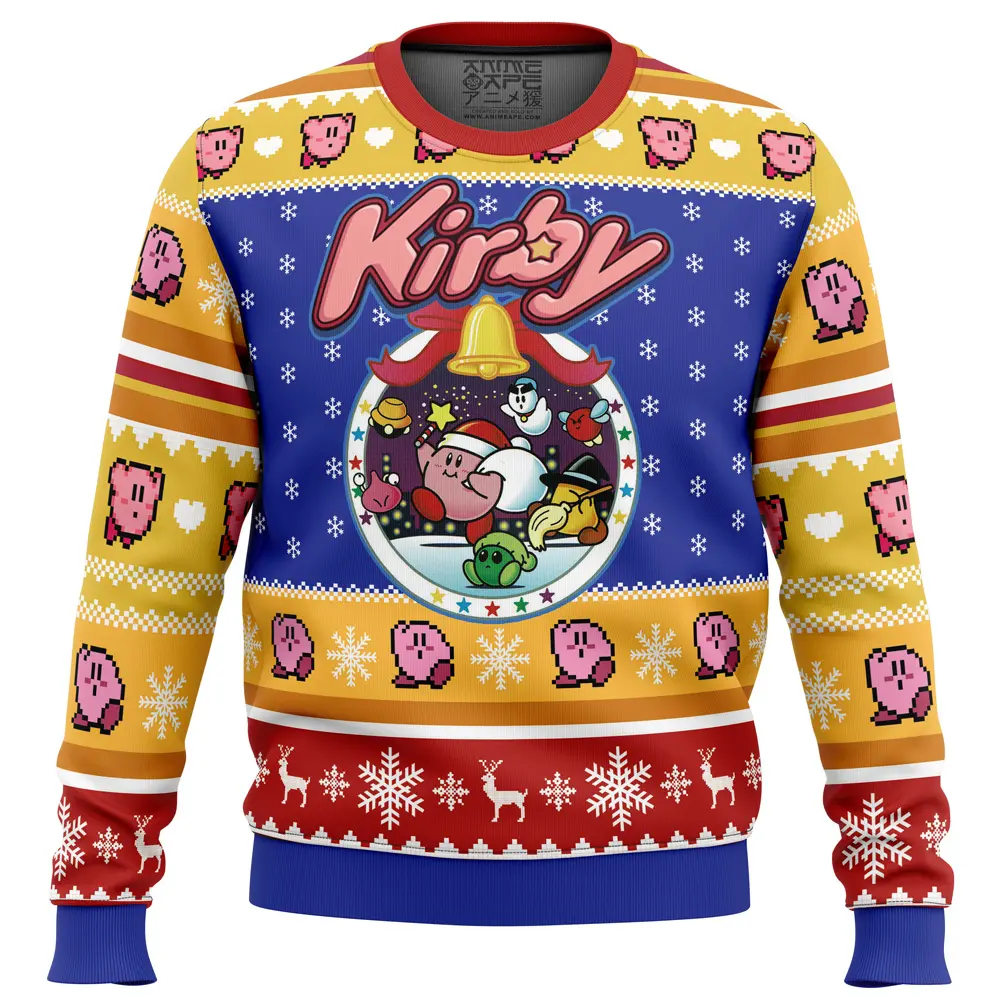Pink Puff Christmas Kirby Ugly Christmas Sweater Perfect And Unique Gifts For Adults Kids On Christmas
