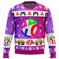 Playstation Neon Ugly Christmas Sweater Perfect And Unique Gifts For Adults Kids On Christmas