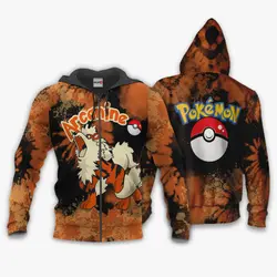 Anime Arcanine Hoodie Custom Anime Tie Dye Style Perfect And Unique Gifts For Otaku Anime Fans On Christmas