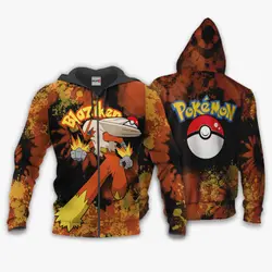 Anime Blaziken Hoodie Custom Anime Tie Dye Style Perfect And Unique Gifts For Otaku Anime Fans On Christmas
