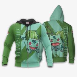 Anime Bulbasaur Hoodie Shirt Anime Zip Jacket Perfect And Unique Gifts For Otaku Anime Fans On Christmas