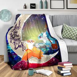Anime Pokemon Couple Latios Latias Love You To The Moon Galaxy Premium Fleece Sherpa Blanket Perfect Gifts For Family On Christmas