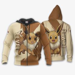 Anime Eevee Hoodie Custom Anime Perfect And Unique Gifts For Otaku Anime Fans On Christmas