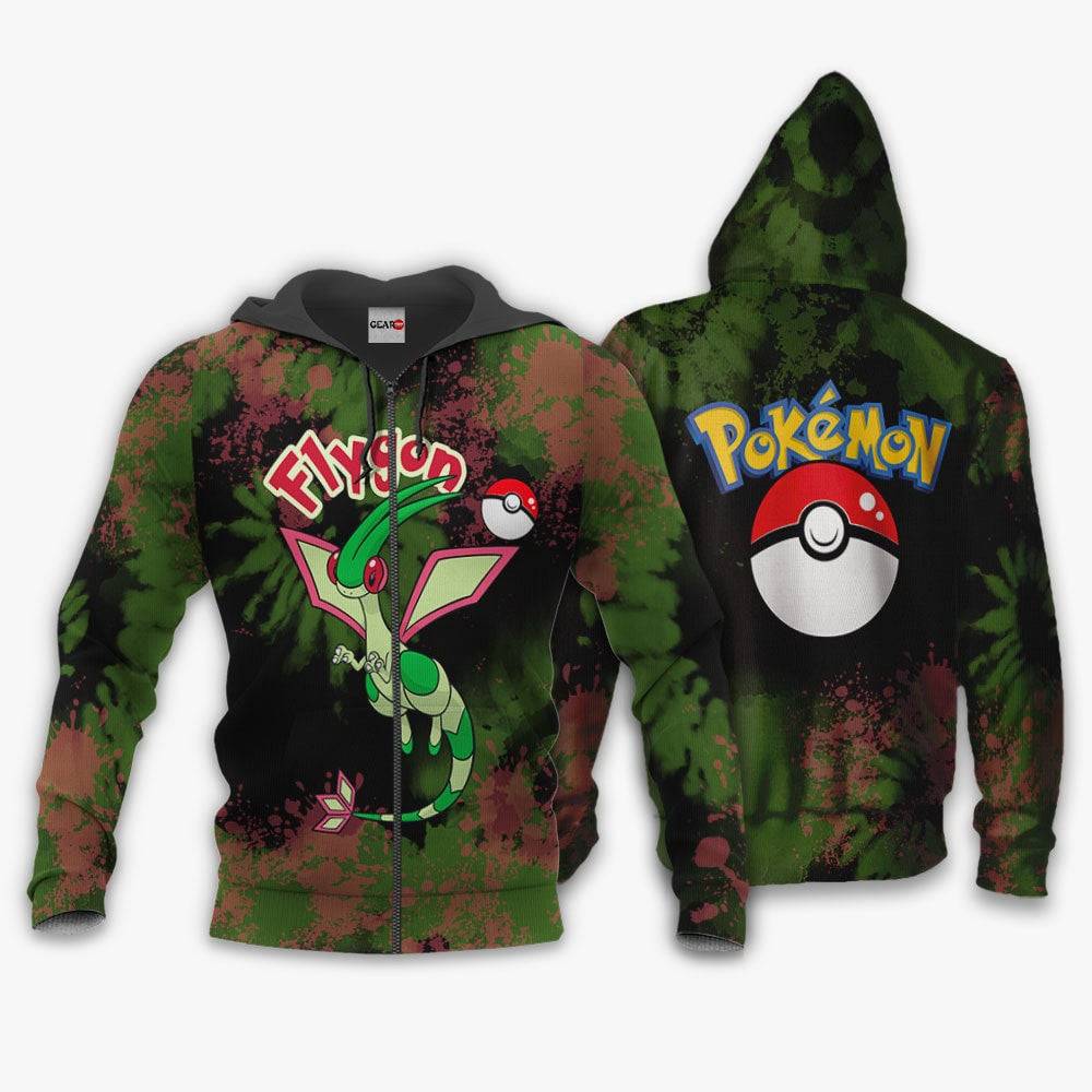 Anime Flygon Hoodie Custom Anime Tie Dye Style Perfect And Unique Gifts For Otaku Anime Fans On Christmas