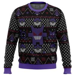 Pokemon Ghosts Gengar Ghastly Haunter Ugly Christmas Sweater Perfect And Unique Gifts For Adults Kids On Christmas