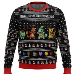 Pokemon Kanto Starters Ugly Christmas Sweater Perfect And Unique Gifts For Adults Kids On Christmas