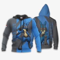 Anime Lucario Hoodie Custom Anime Shirts Perfect And Unique Gifts For Otaku Anime Fans On Christmas