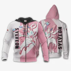 Anime Sylveon Hoodie Shirt Anime Zip Jacket Perfect And Unique Gifts For Otaku Anime Fans On Christmas