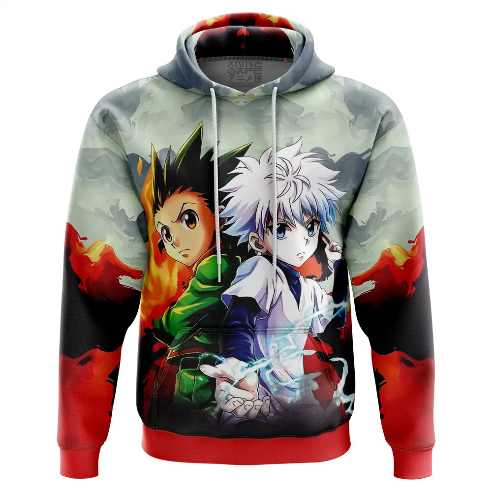 Anime Power Duo Gon & Killua Hunter X Hunter Hoodie Perfect And Unique Gifts For Otaku Anime Fans On Christmas
