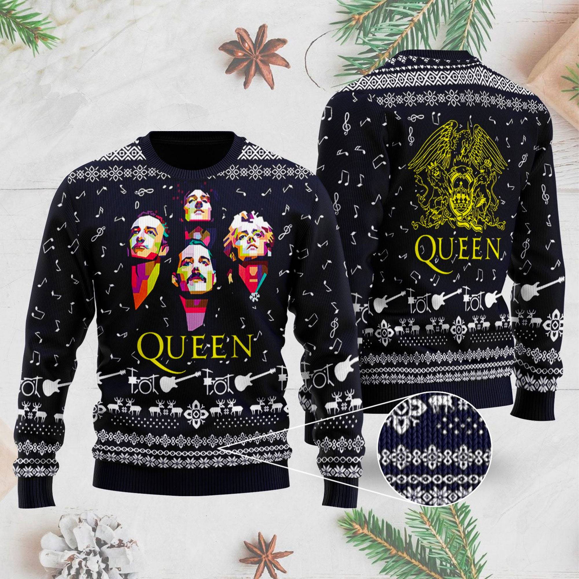 Queen Band Ugly Christmas Sweater Perfect And Unique Gifts For Adults Kids On Christmas Holiday