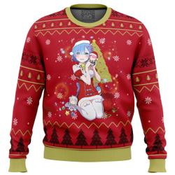 Re Zero Rem Christmas Ugly Christmas Sweater Perfect And Unique Gifts For Adults Kids On Christmas