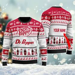 Red Hot Chili Dr Pepper Ugly Christmas Sweater Gift Perfect And Unique Gifts For Adults Kids On Christmas