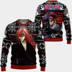 Renji Abarai Ugly Christmas Sweater Custom Anime BL Xmas Gifts Perfect And Unique Gifts For Adults Kids On Christmas