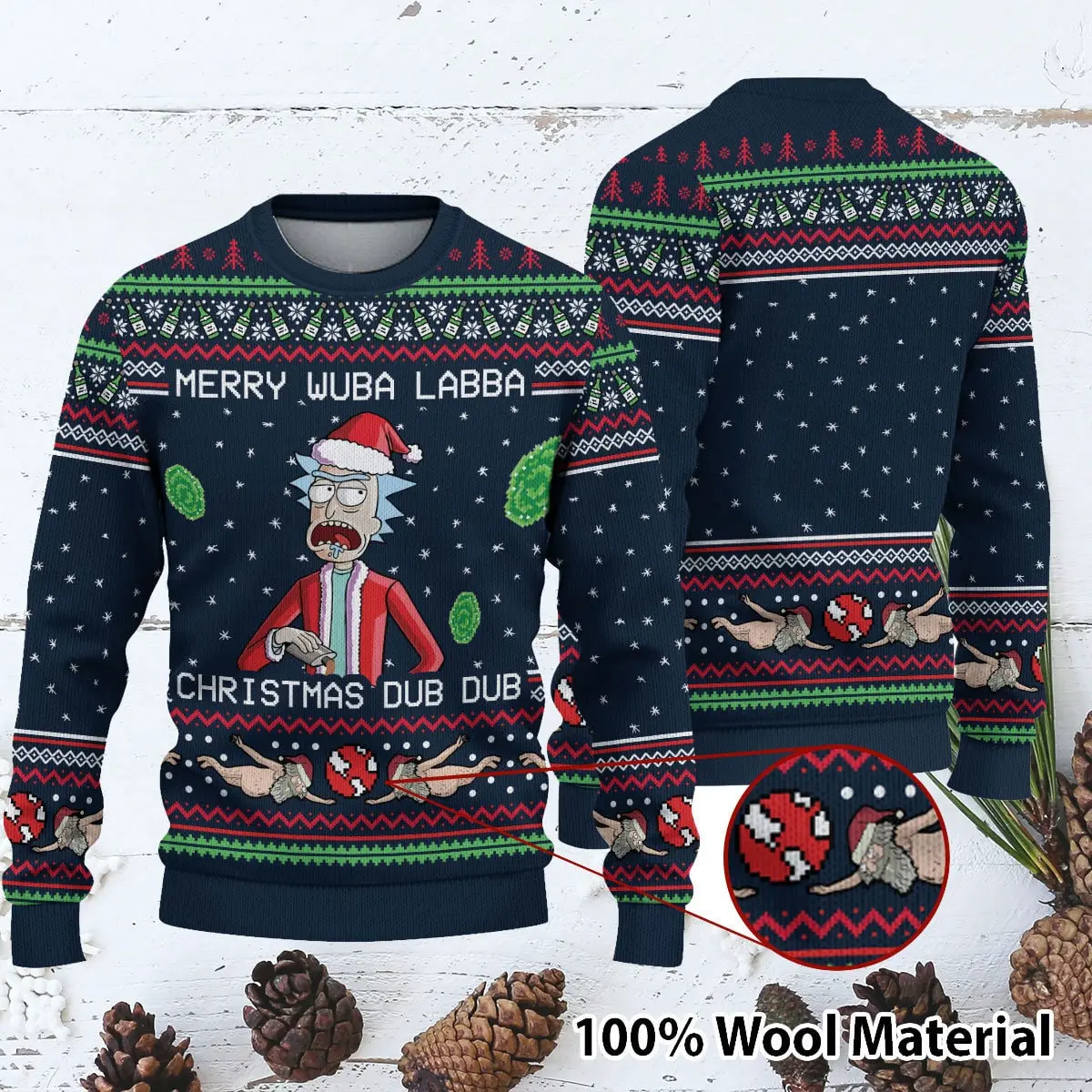 Rick And Morty Merry Wubba Lubba Ugly Sweater Perfect And Unique Gifts For Adults Kids On Christmas