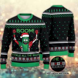 Rick And Morty Pickle Christmas Ugly Sweater Perfect And Unique Gifts For Adults Kids On Christmas